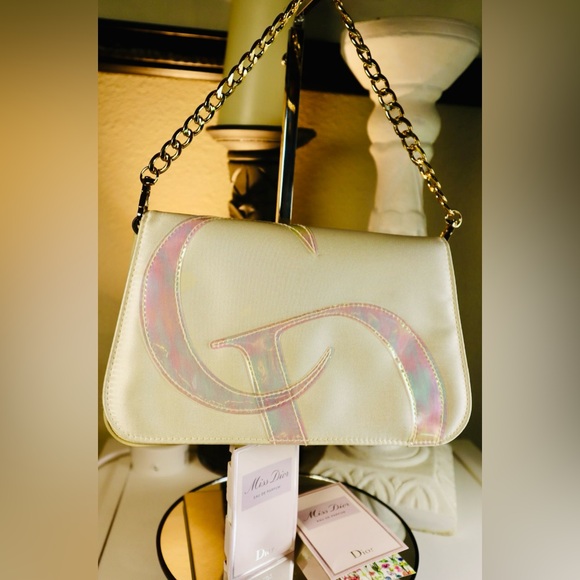 Y2K Christian Dior Iridescent Vintage Clutch Hand Bag - Picture 12 of 13